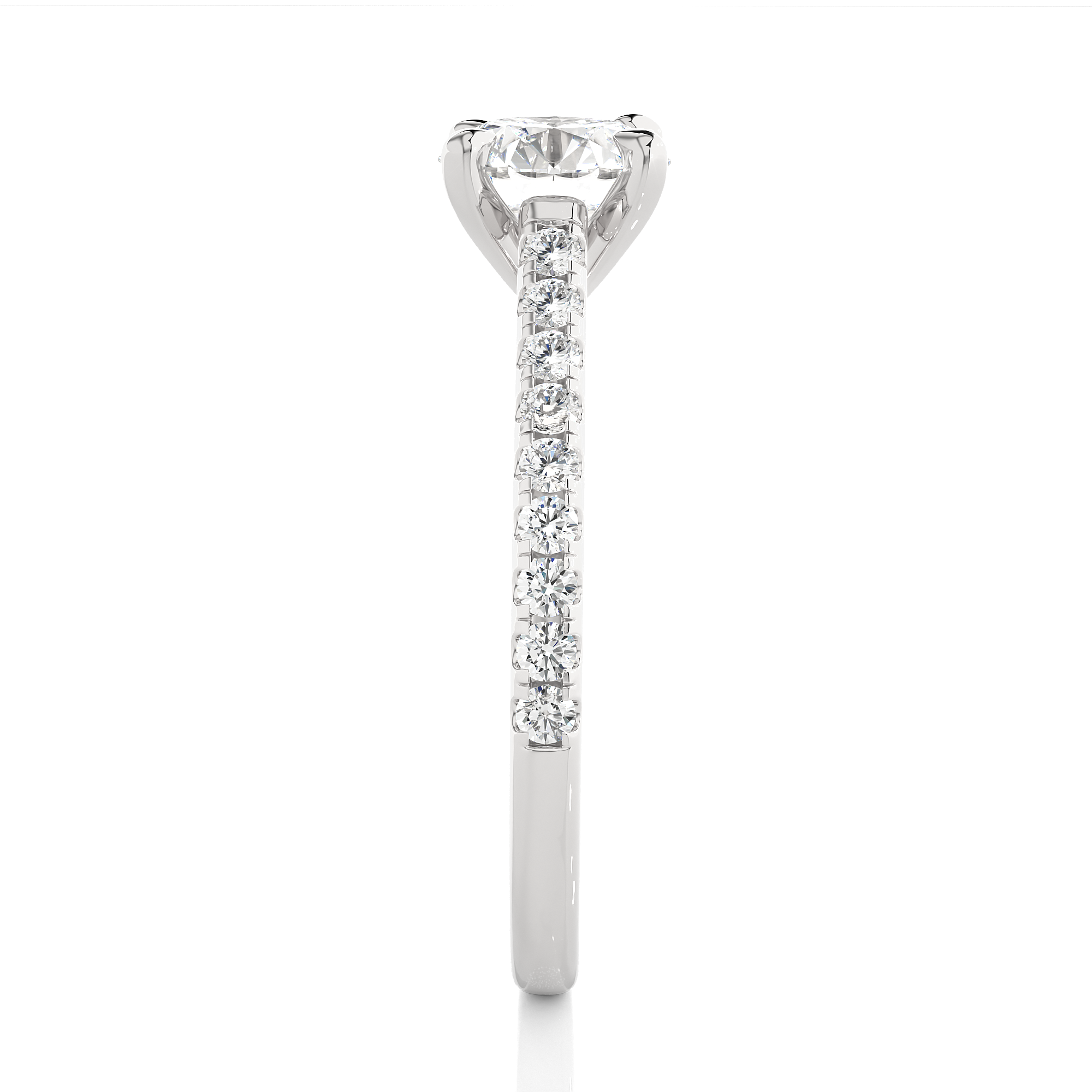 1.36 Carat I Color VS1 Clarity Diamond Studded Natural Diamond Ring.